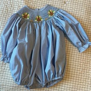 Blue Gingham Kids Matching Set